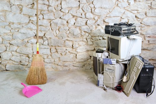 Equipment used for demolition waste removal in Erith