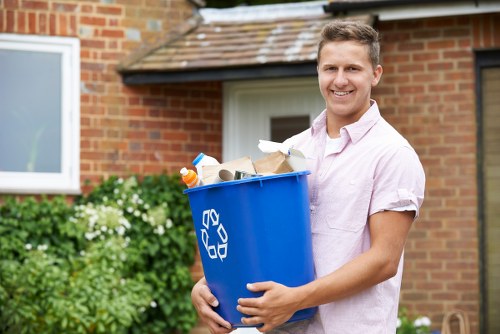 Small skip outside a terraced house