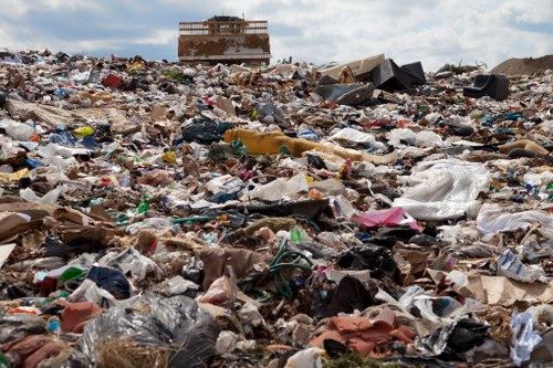 Professional waste disposal services at a construction site